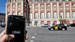 coche uber en calle de mar del plata