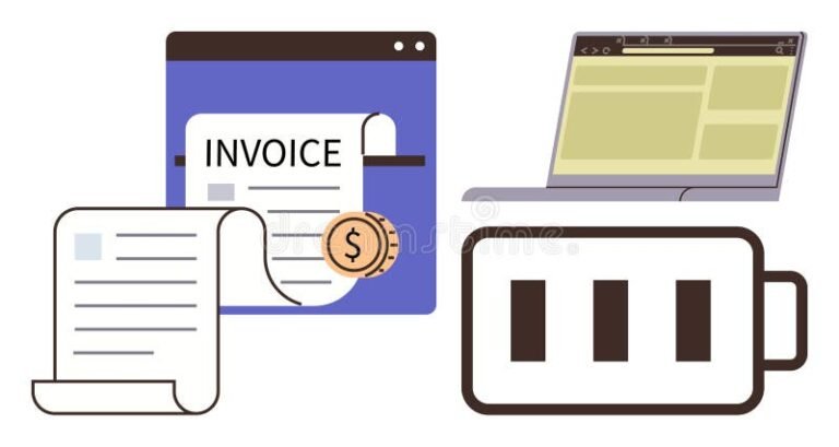 Qué es el IVA a servicios digitales y cómo se aplica en Argentina 13 factura digital con iconos de tecnologia