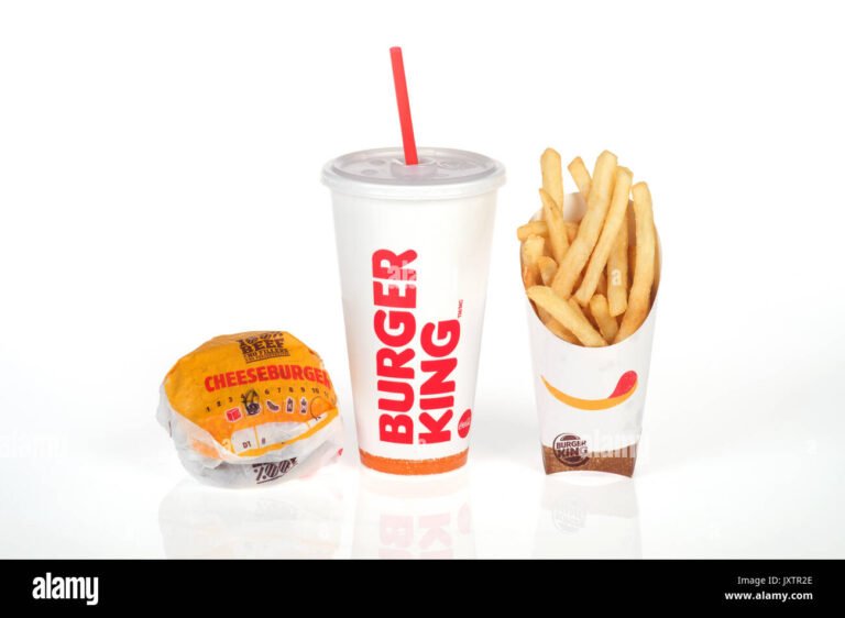 hamburguesa burger king con papas y bebida
