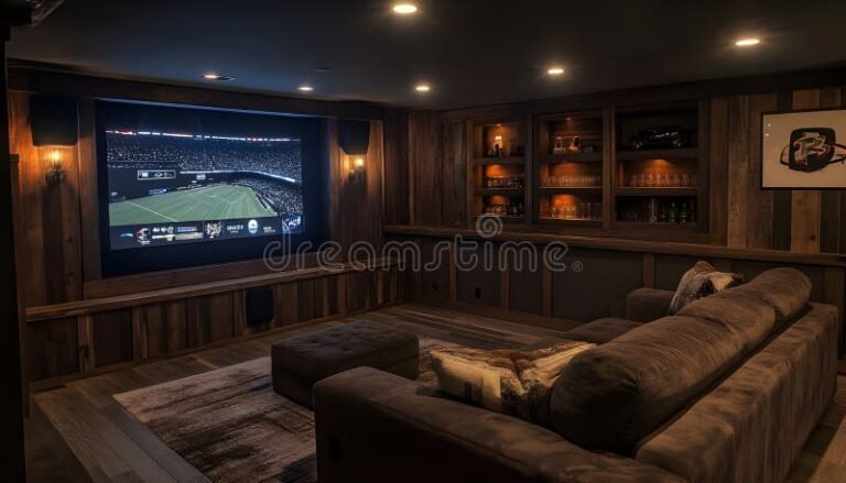 interior acogedor de teatro bar iluminado