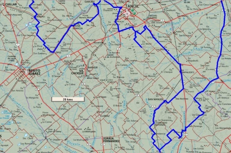Mapa ruta carretera Buenos Aires a Tandil
