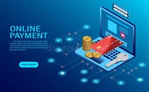 pago en linea desde computadora moderna