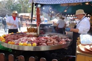 parrilla tradicional argentina con asado en mar del plata