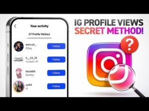 perfil de instagram con iconos de visitantes