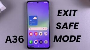 telefono samsung con opciones de modo seguro visible