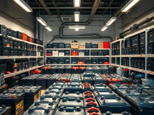 tienda de baterias automotrices bien iluminada