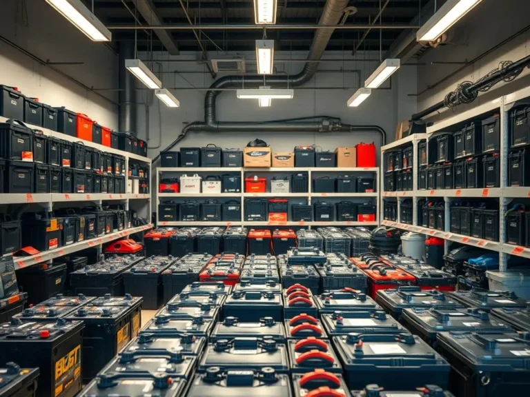 tienda de baterias automotrices bien iluminada