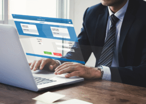 transferencia bancaria internacional en computadora portatil